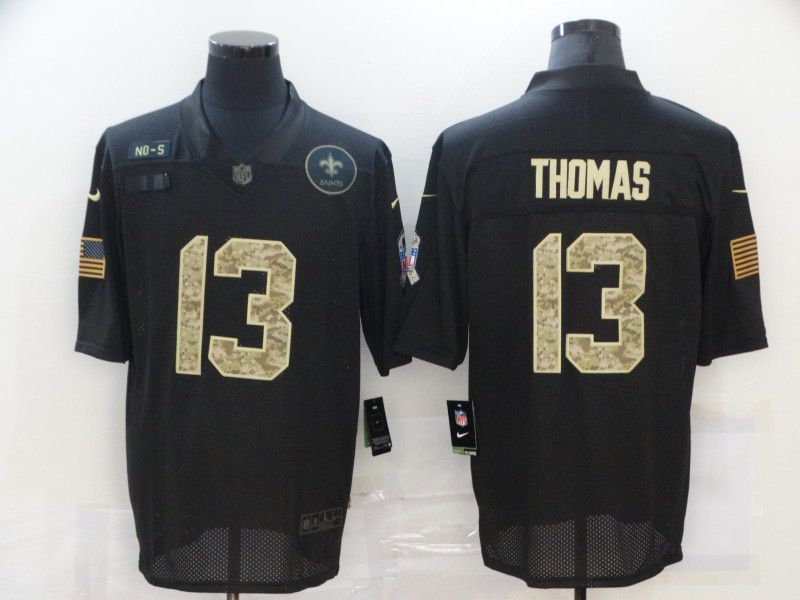 Men New Orleans Saints 13 Thomas Black camo Lettering 2020 Nike NFL Jersey